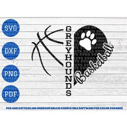 SVG dxf png Cheer team spirit greyhoundss Cricut Cut Files Silhouette t-shirt design digital cut files for girls boys mo
