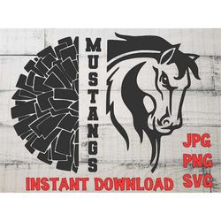Mustang Cheer Shirt, Mustangs Cheer SVG, Cricut Cutting File