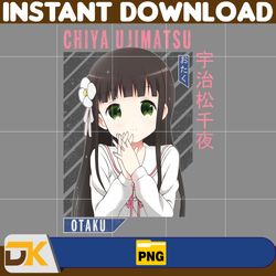 Chiya Ujimatsu Png, Anime Png, Japanese Png, Anime Silhouette Png, Anime Character, Anime Vector Files (2)