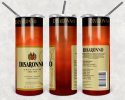 Disaronno Bottle Tumbler Wrap Design - PNG Sublimation Printing Design - 20oz Tumbler Designs.