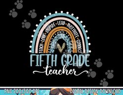 fifth grade teacher leopard boho rainbow teachers day  copy