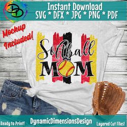 Softaball Mom SVG, Softball svg, Softball Sublimation, Softball Shirt SVG, Cricut cut File, Team, Instant Download