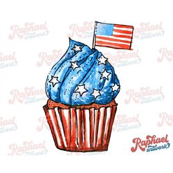 Patriotic cupcake png sublimation design | USA png | 4th of july png | Digital Download