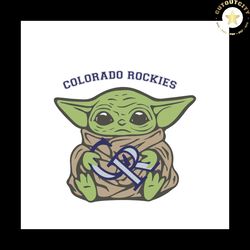 Colorado Rockies Baby Yoda Svg, Sport Svg, Sport Logo Team Svg, Sport Gift Svg, Baby Yoda Svg, Colorado Rockies Svg, Col