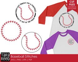 Baseball Stitches - Baseball SVG and Cut Files for Crafters