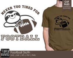 Football Sloth - Football Sign SVG and Cut Files for Crafters