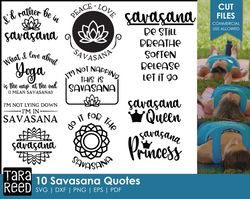 Savasana Quotes - Yoga SVG and Cut Files for Crafters