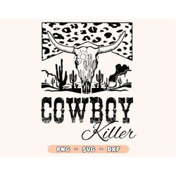 Cowboy Killer SVG, Western cowboy png, Western png, Retro png, Cow Skull png, Marlboro Png, Sublimation Designs, Digital