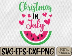 Christmas In July Watermelon Xmas Tree Summer Men Women Kids Svg, Eps, Png, Dxf, Digital Download
