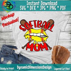 Softball Mom SVG, Softball svg, Softball Sublimation, Softball Shirt SVG, Cricut cut File, Team, Instant Download
