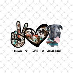 Peace Love Great Dane Dog Png