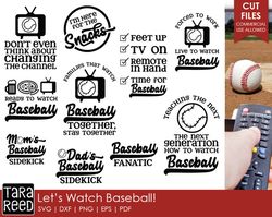 Let's Watch Baseball - Baseball SVG and Cut Files for Crafters
