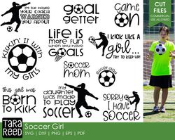 Soccer Girl - Soccer SVG and Cut Files for Crafters