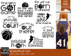 basketball girl - basketball svg and cut files for crafters