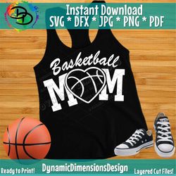 Basketball Mom SVG Shirt Design, Basketball Mom, Svg files for Cricut, Basketball svg, svg for shirt, Basketball Team, I