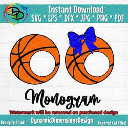 Monogram Basketball svg, Basketball svg, Svg files for Cricut, Basketball svg, svg for shirt, Basketball Team, Instant D