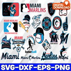 Bundle 21 Files Miami Marlins Baseball Team Svg, Miami Marlins SVG, MLB Team  svg, MLB Svg, Png, Dxf, Eps, Jpg, Instant
