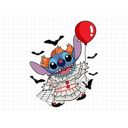 Halloween Clown Svg, Stitch Clown Svg, Halloween Svg, Stitch Halloween Svg, Svg, Png Files For Cricut Sublimation, Layer
