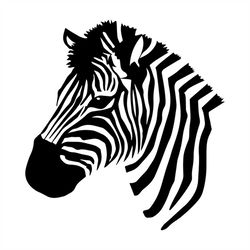 Zebra Head svg, African Zebra Horse svg, Zebra Style TShirt svg, Zebra Cut File, Zebra Animal Vector Download Clip Art D