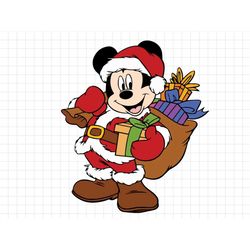 Mouse Christmas Santa Svg Png, Magic Castle Christmas, Christmas Squad Svg, Mickey Christmas Svg, Holiday Png Files For