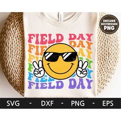 Field Day svg, School Field Day svg, Teacher Field Day svg, Kid's Field day, Retro smiley face, dxf, png, eps, svg files