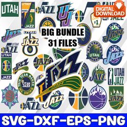 Bundle 31 Files Utah Jazz Basketball Team svg, Utah Jazz svg, NBA Teams Svg, NBA Svg, Png, Dxf, Eps, Instant Download