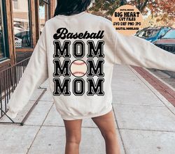 Baseball Mom Svg, Png, Jpg, Dxf, Vector, Game Day Svg, Mom, Mama, Sports, Silhouette Cut File, Cricut Cut File, Sublimat