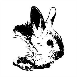 Rabbit SVG Cut File, Rabbit SVG, Rabbit Clipart, Floral Rabbit Zentangle, Rabbit Stencil Svg for Cricut Silhouette Svg,