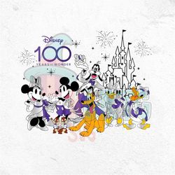 100 Years of Wonder Mickey Minnie 2023 PNG, D23 Expo Chip Dale, 2023 Exhibition Daisy Donald, 100th Anniversary, Magical