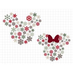Bundle Mouse Christmas Svg, Christmas 2022 Svg, Magic Kingdom Christmas, Colorful Snowflake Svg, Party Family Svg, Png C