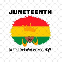 Juneteenth Is My Independence Day Svg, Juneteenth Day Svg, Black Girl Svg, Afro Woman, Juneteenth Black Girl, Black King