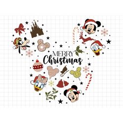 Mouse And Friends Christmas Svg Png, Merry Christmas Svg, Christmas Squad Svg, Family Christmas Svg Family Vacation Chri