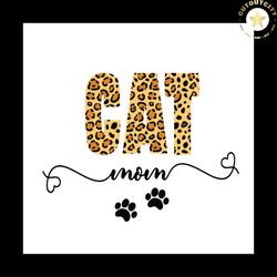 Cat Mom Leopard Plaid Svg, Mothers Day Svg, Mom Svg, Cat Mom Svg, Cat Svg, Mom Life Svg, Mother Svg, Mama Gift Svg, Cat