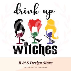 drink up, witches, drinking, wine, gin, hocus pocus, png, svg.