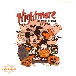 Mickey Minnie Halloween SVG Nightmare On The Main Street SVG