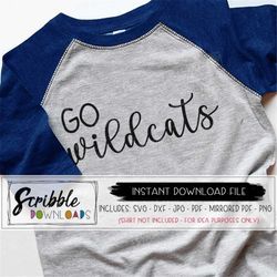 Wildcat SVG mascot sports cheer wildcats SVG Iron On shirt DIY pdf digital high school vector printable team cricut silh