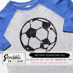 Soccer SVG distressed Soccer Ball Svg grunge old Game Day dxf svg Cricut Silhouette Cut File sports distressed grunge so