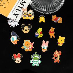 Disney Cartoon Figure Lapel Pins Cute Mickey Minnie Metal Brooch Winnie the Pooh Badge Accessories