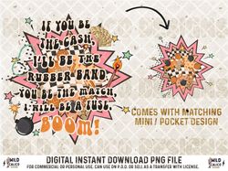If You Be The Cash Rubber Band Sure Thing w, Matching Pocket Design , Retro Design PNG, Designs Downloads, Sublimation D