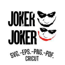Joker SVG Cricut PRINT Sticker | Decal | High Quality | Digital File | Download Only | Vector| Svg,Pdf,Png,Eps