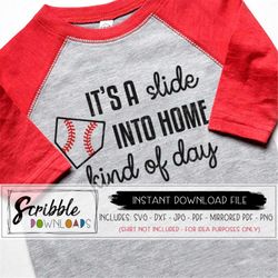 BASEBALL softball svg slide into home kind of day svg iron on cut file shirt home run Baseball Mom svg softball shirt bo