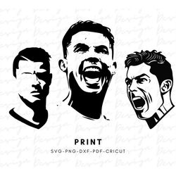 Cristiano Ronaldo SVG Sticker Print PNG  | Decal | High Quality | Digital File | Download Only | Cricut | Vector| Svg,Pd