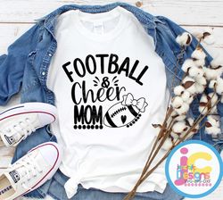 cheer football svg mom svg, football and cheer mom svg, cheer mom life svg, eps, dxf, png cut files cricut, silhouette