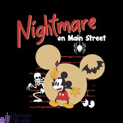 Nightmare On Main Street SVG Mickey Halloween SVG File