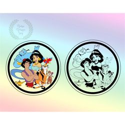 Aladdin Character Svg Png, Princess Yasmine Svg Png, Aladdin Family Design, Cricut, Instant Download, Vinyl Cut File, Pr