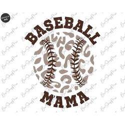 Baseball Mama Leopard PNG, Baseball Mom Shirt Png, Baseball Clipart, Game Day Png, Baseball Sublimation Design Transfer,