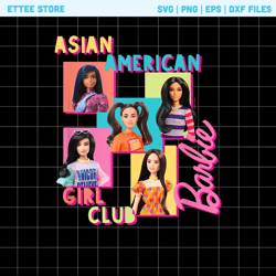Asian American Barbie Girl Club Png, Barbie Png