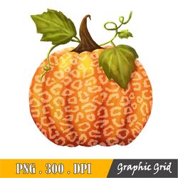 Leopard Pumpkin Sublimation Fall Png, Thanksgiving Png, Sublimation Designs Downloads, Png Files For Sublimation