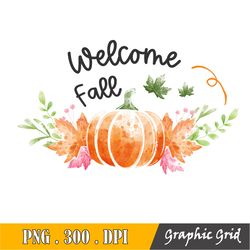 Sublimation Pumpkin Watercolor, Pumpkin Png, Welcome Pumpkin Rainbow Png Sublimation Design, Hello Fall Png, Autumn Png,