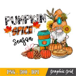 Pumpkin Spice Season Png, Pumpkin Spice Season Png, Fall Png, Pumpkin Png, Fall Png, Gnome, Sunflower, Leaf Png ,Leopard